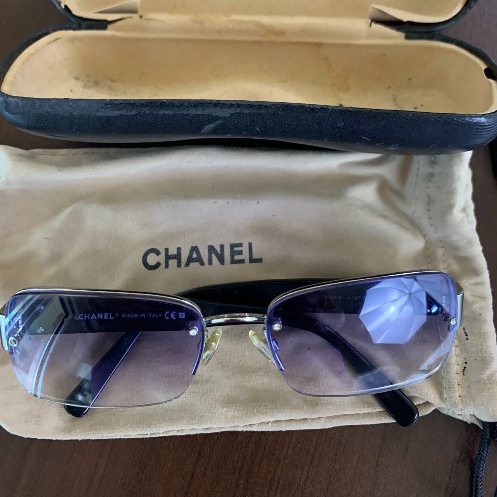 Vintage Chanel Sunglasses (approx 2005) 4130-B Swarovski crystal padded used - Picture 16 of 16